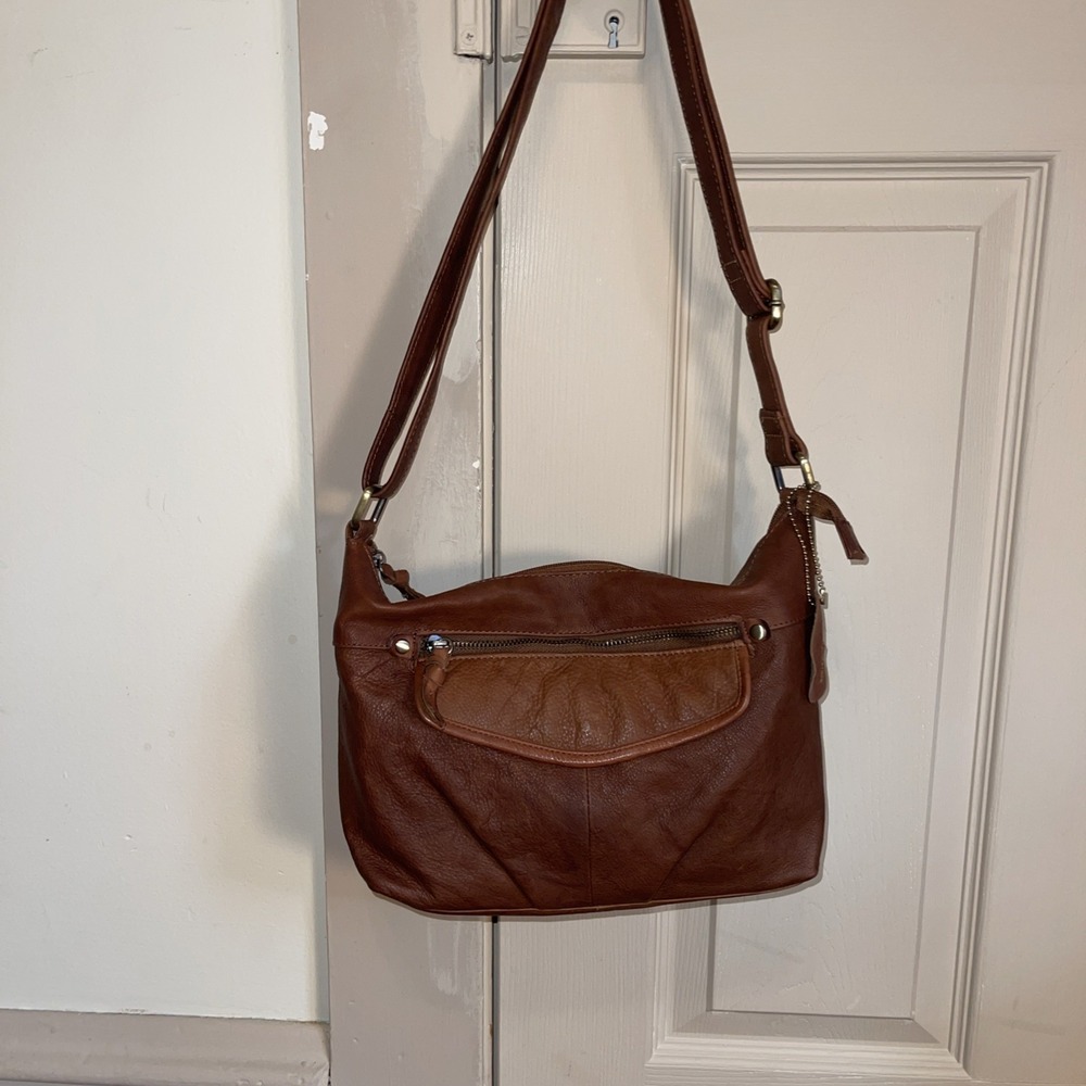 Great American Leather Works Brown Leather Shoulder Crossbody Bag Purse